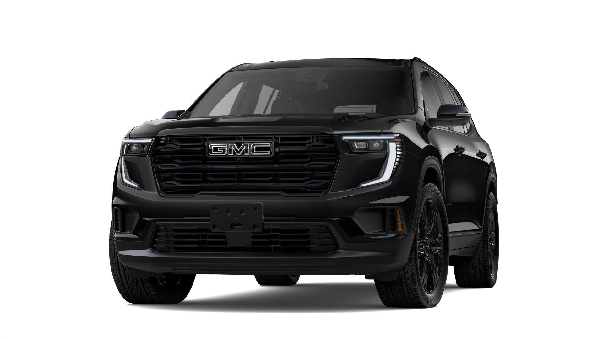 2026 GMC Acadia Elevation in Ebony Twilight Metallic — front three-quarter view