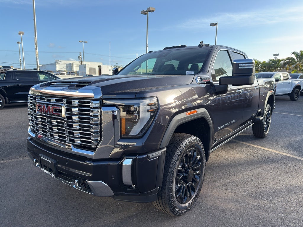 2026 GMC Sierra 2500 HD Denali in Titanium Rush Metallic — front three-quarter view