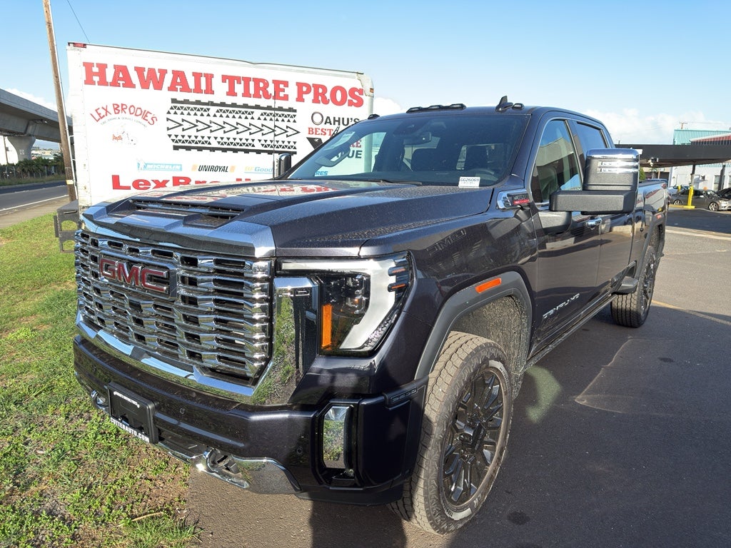 2026 GMC Sierra 2500 HD Denali in Titanium Rush Metallic — front three-quarter view