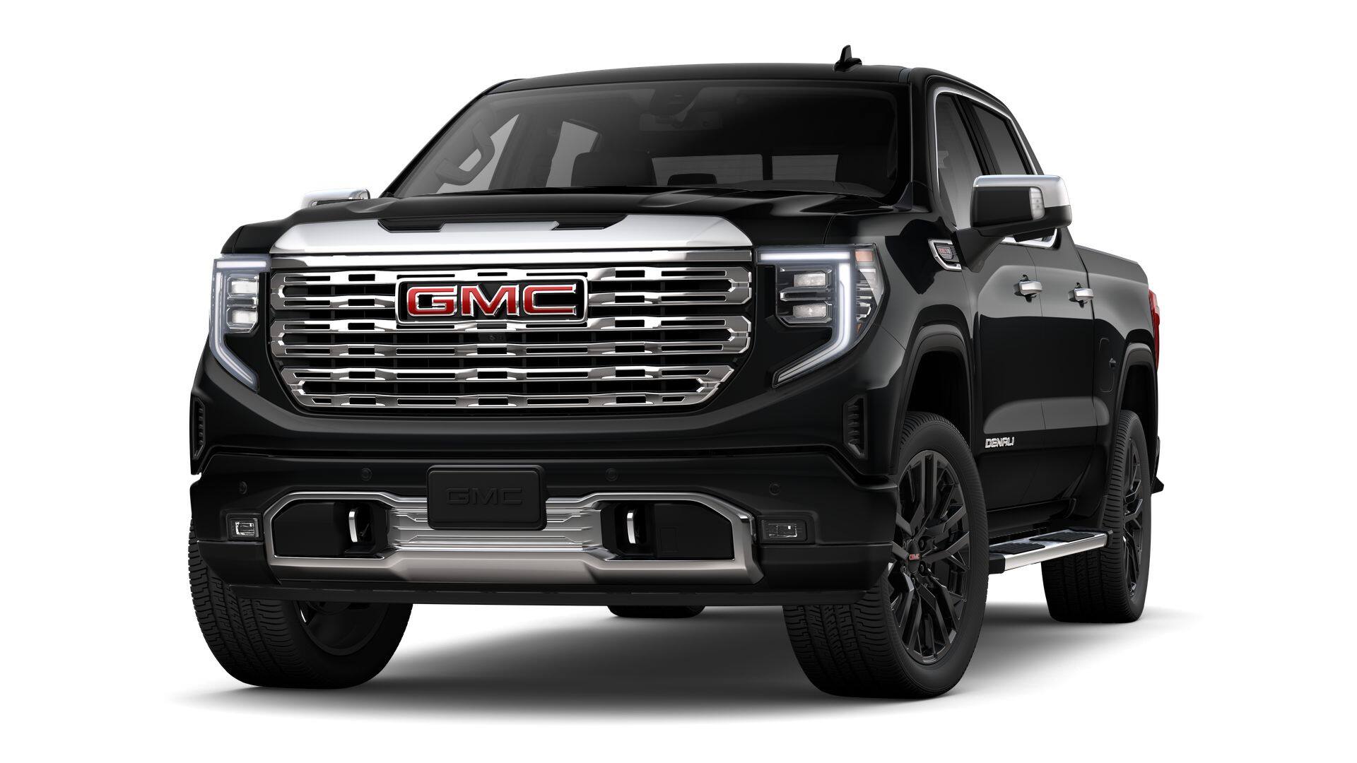 2026 GMC Sierra 1500 Denali in Onyx Black — front three-quarter view