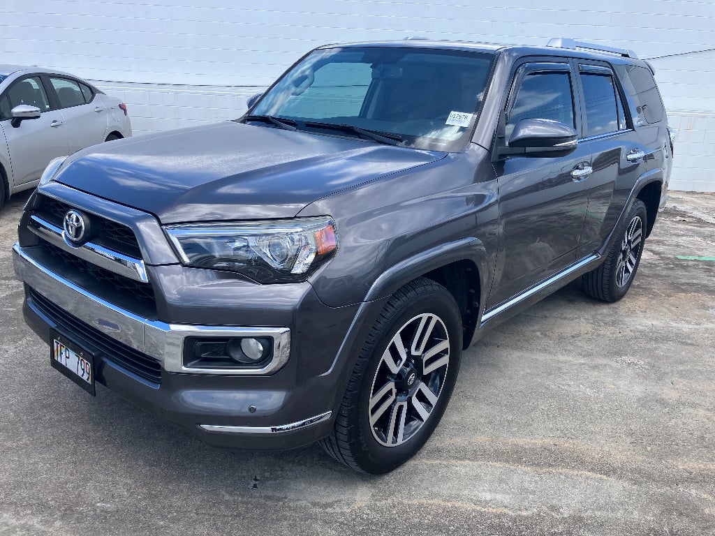 2018 Toyota 4Runner SR5 in Midnight Black Metal — front three-quarter view