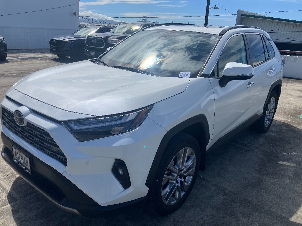 2022 Toyota RAV4 Limited in White — front three-quarter view
